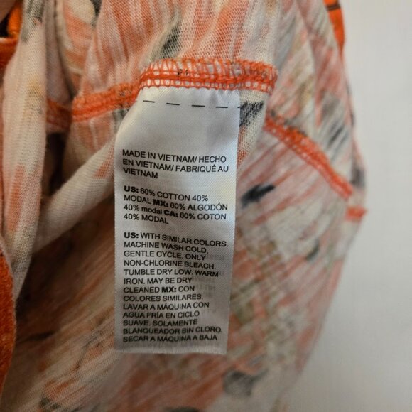 Chico's orange floral 3/4 top Size 3/XL NWOT - Picture 4 of 5